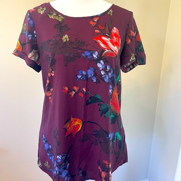 Express Tops - Express Silky Blouse with Zipper